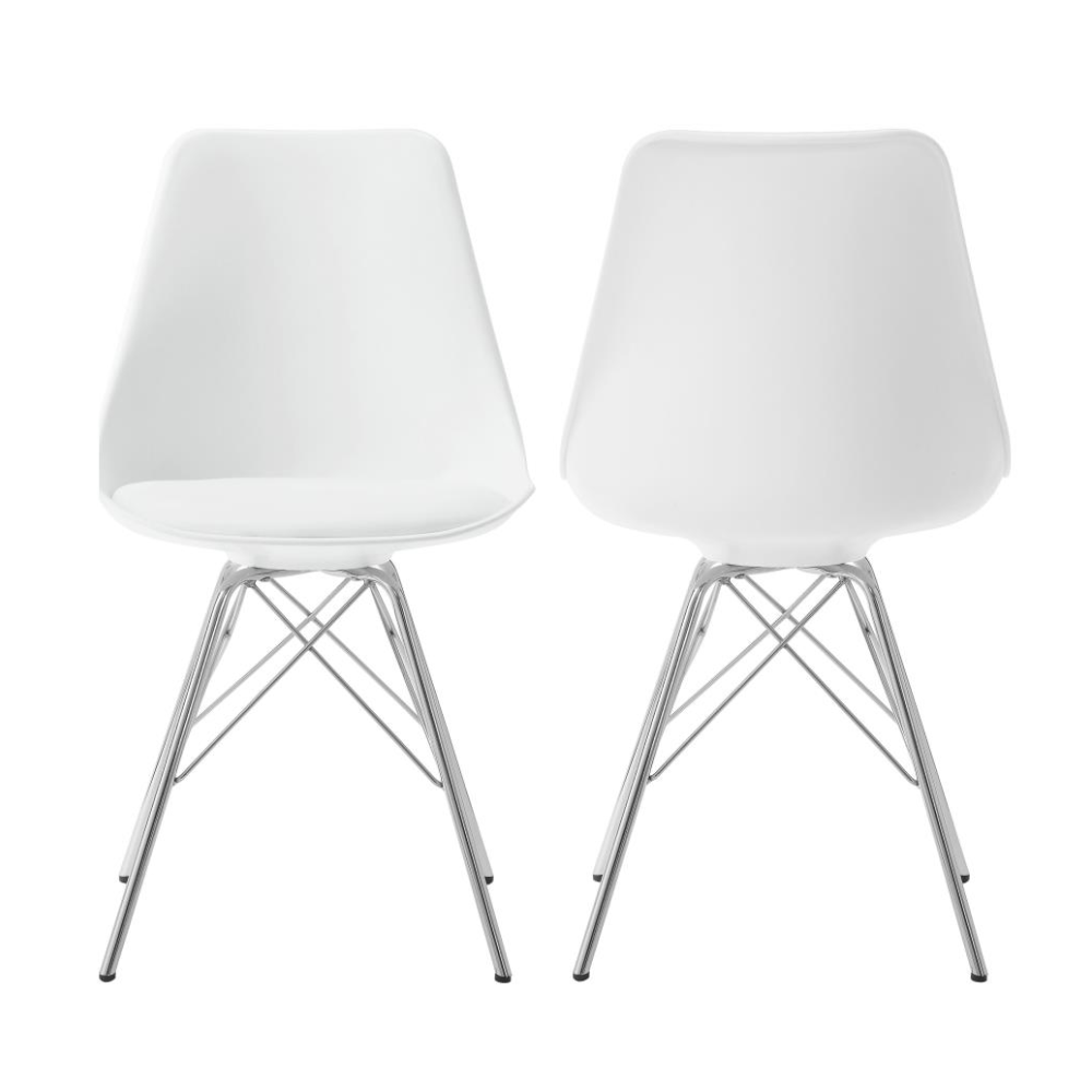 JUNIPER Polypropylene Dining Side Chair White (Set of 2)