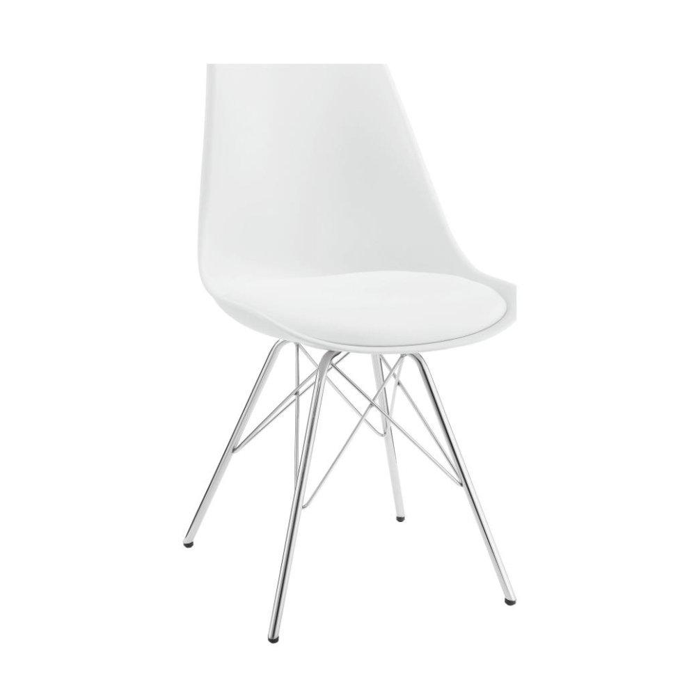 JUNIPER Polypropylene Dining Side Chair White (Set of 2)