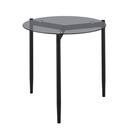 ROSALIE Round Smoked Glass Top End Table