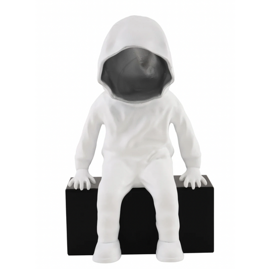 BRODY Sitting Hoodie Man Sculpture