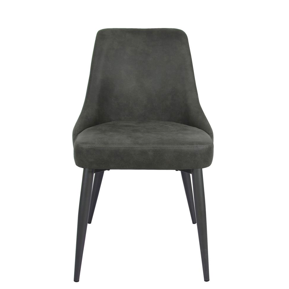 COSMO Upholstered Dining Side Chair Grey (Set of 2)