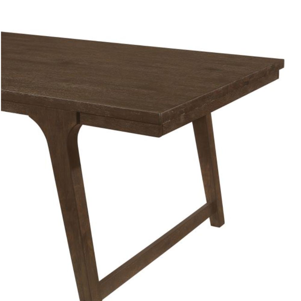 REYNOLDS Rectangular 79-inch Wood Dining Table Brown Oak