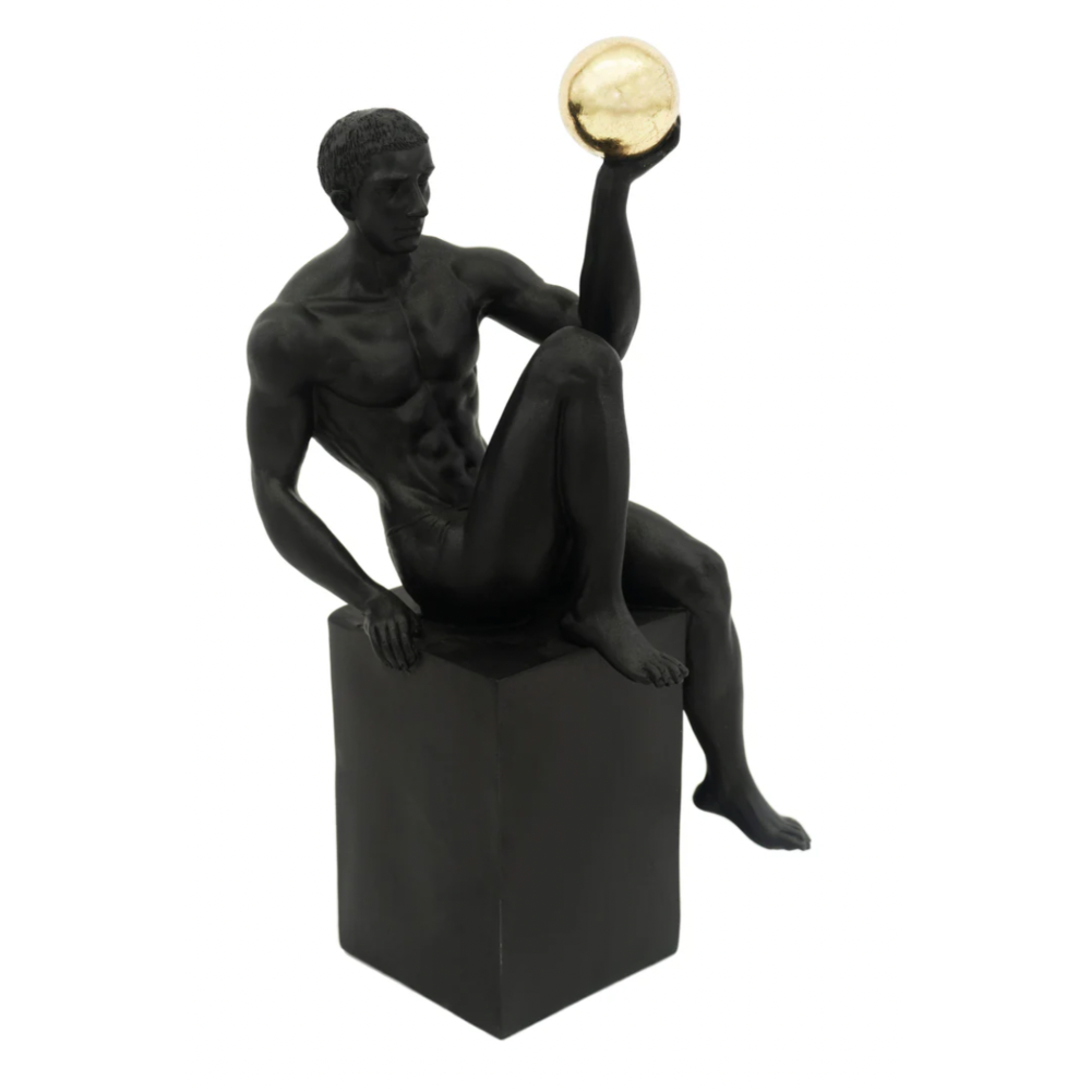 HUXLEY Sports Man Black Sculpture