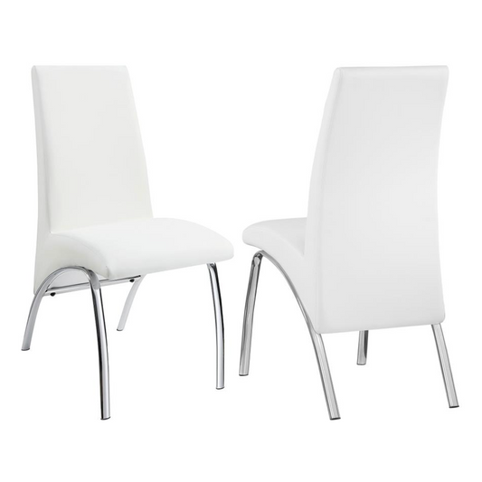 BISHOP Upholstered Dining Side Chair White (Set of 2)