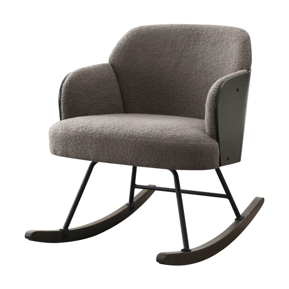 PAIGE Boucle Mid Back Rocking Chair Taupe