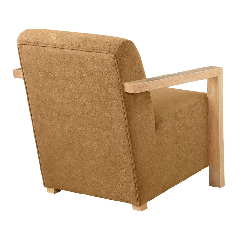 DIEGO Accent Arm Chair with Wood Arms Honey