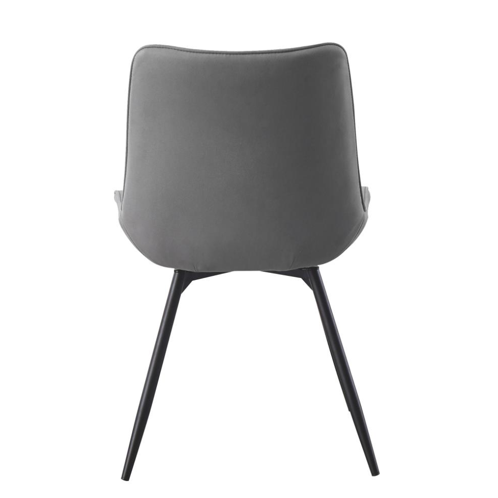 DIGGS Upholstered Swivel Dining Side Chair Grey (Set of 2)