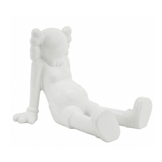 TYSON Sitting Clown Ceramic Sculpture White