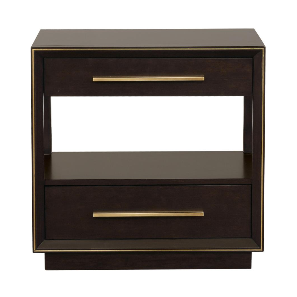 DURANGO  2-drawer Nightstand Smoked Peppercorn