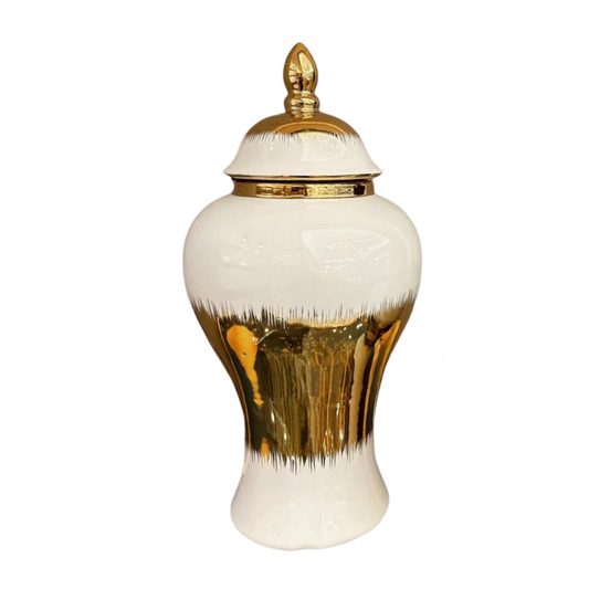 RADLEY 18" Decorative Ginger Jar Urn Gold