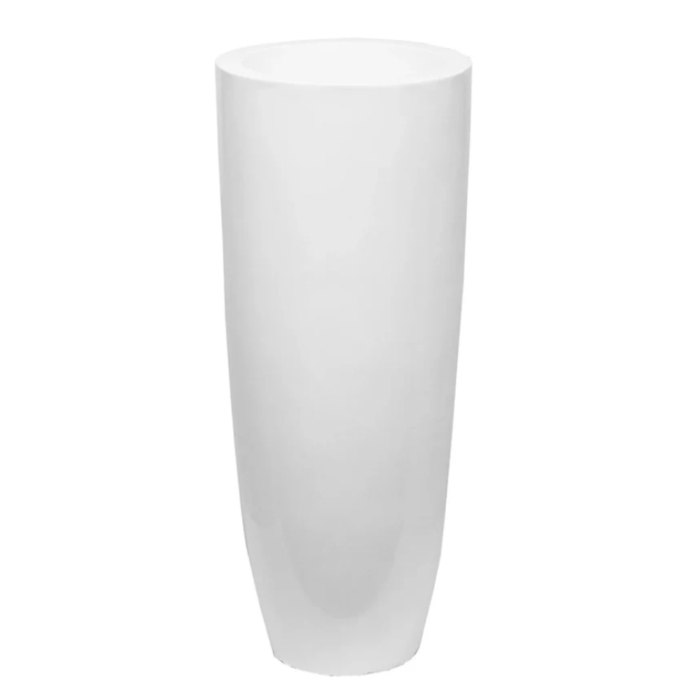 BISON 36" White Round Bottom Floor Vase Planters