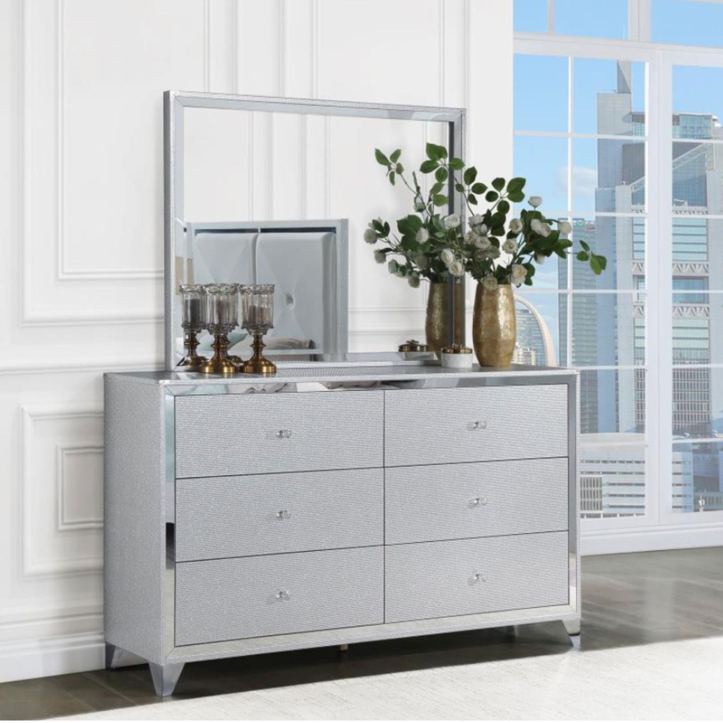 LARUE 6-drawer Dresser with Mirror