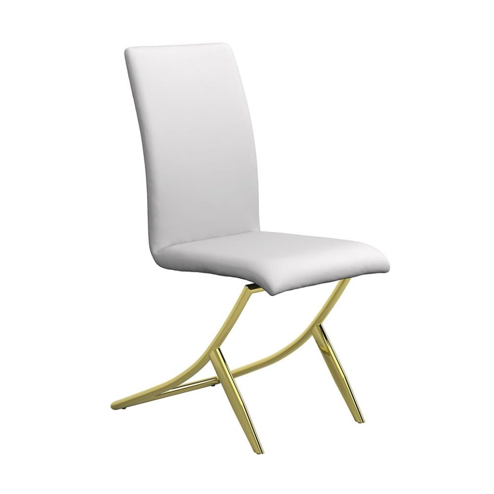 CARMELIA Upholstered Dining Side Chair White