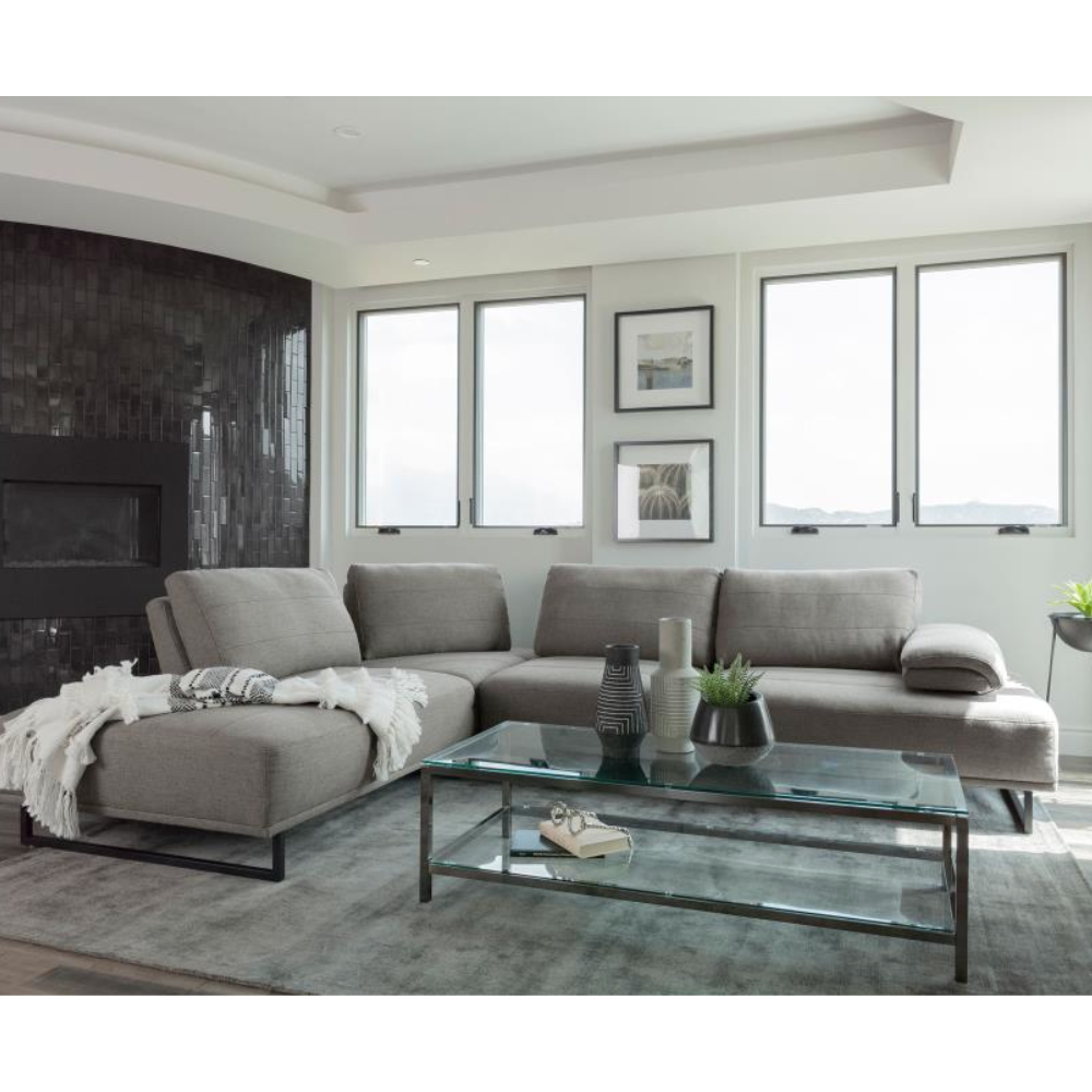 ARDEN Upholstered Sectional Sofa with Adjustable Back