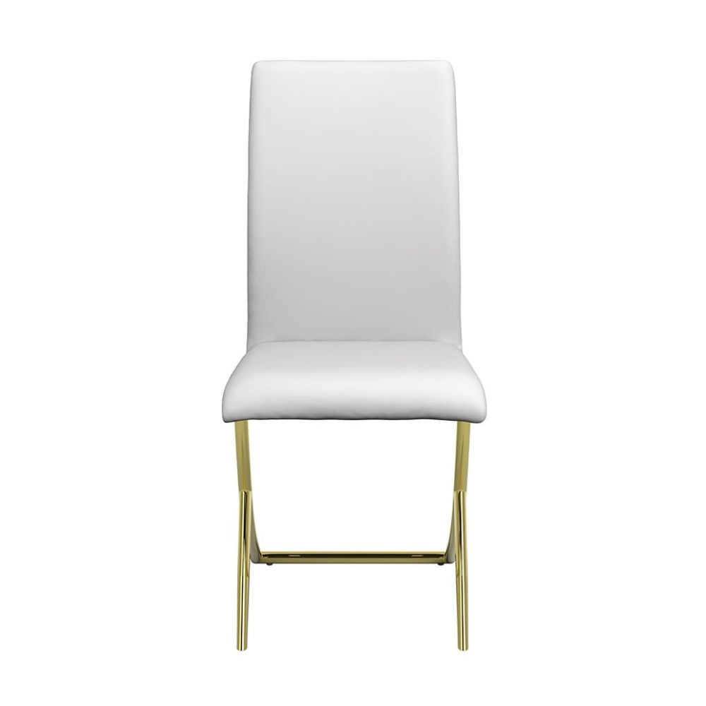 CARMELIA Upholstered Dining Side Chair White