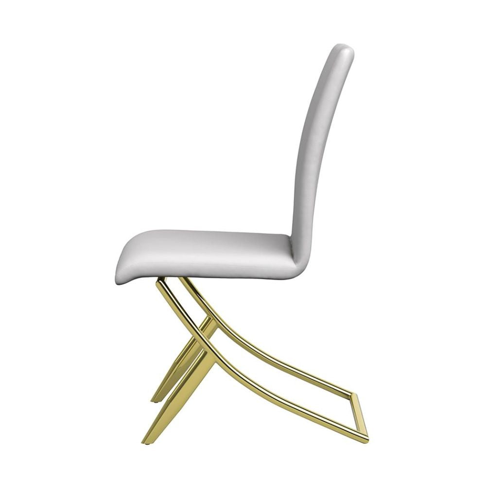 CARMELIA Upholstered Dining Side Chair White