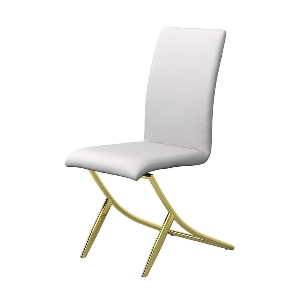 CARMELIA Upholstered Dining Side Chair White