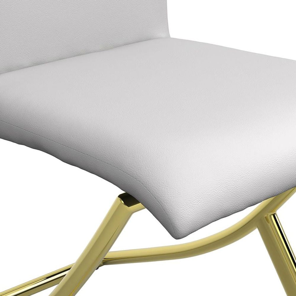 CARMELIA Upholstered Dining Side Chair White