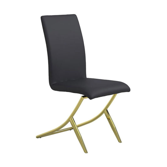 CARMELIA Upholstered Dining Side Chair Black