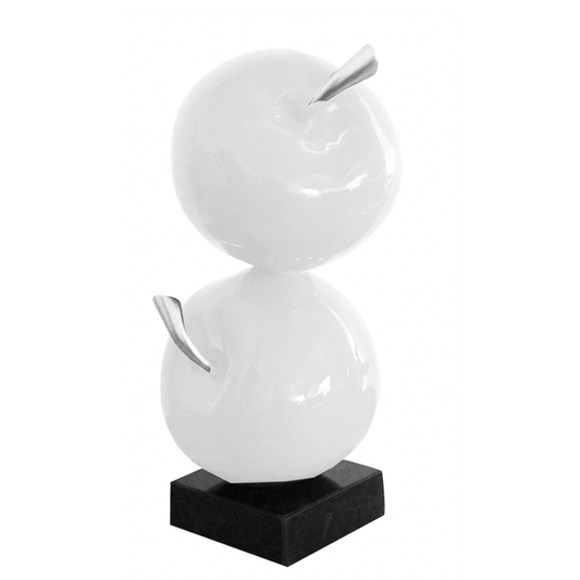 QUIN Tabletop Double Apple with Marble Base White