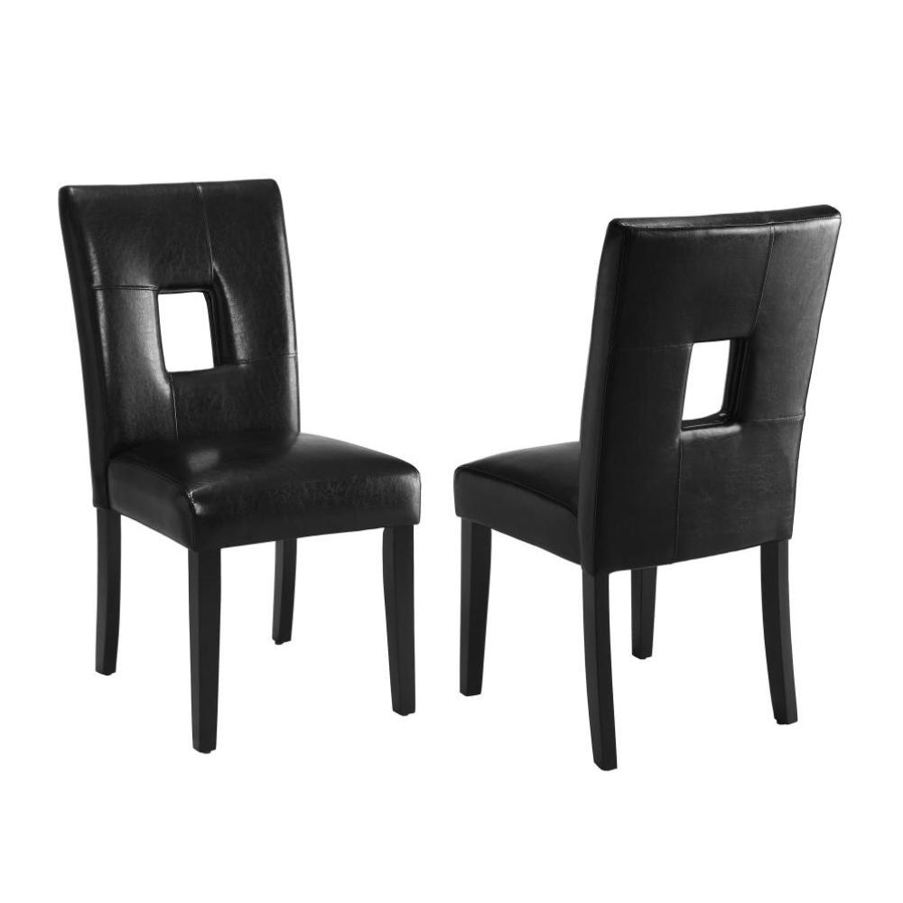 SHANNON Upholstered Dining Side Chair Black (Set of 2)