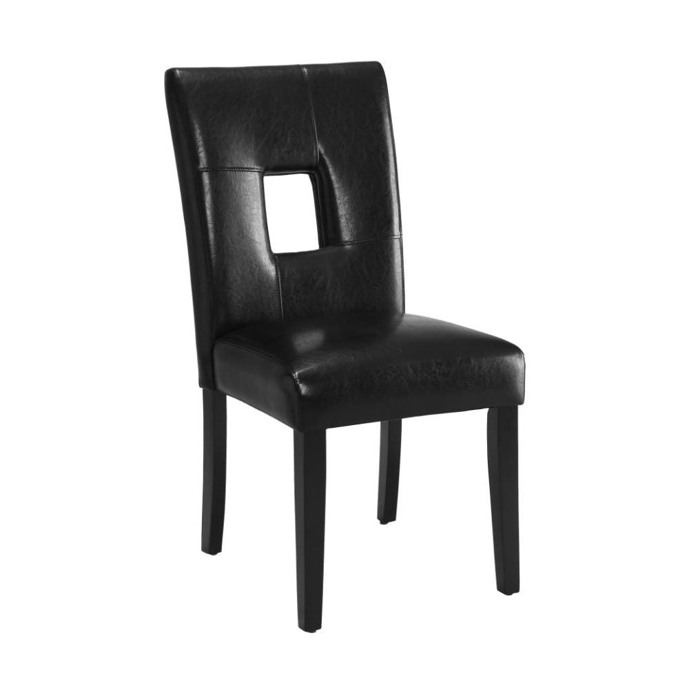 SHANNON Upholstered Dining Side Chair Black (Set of 2)