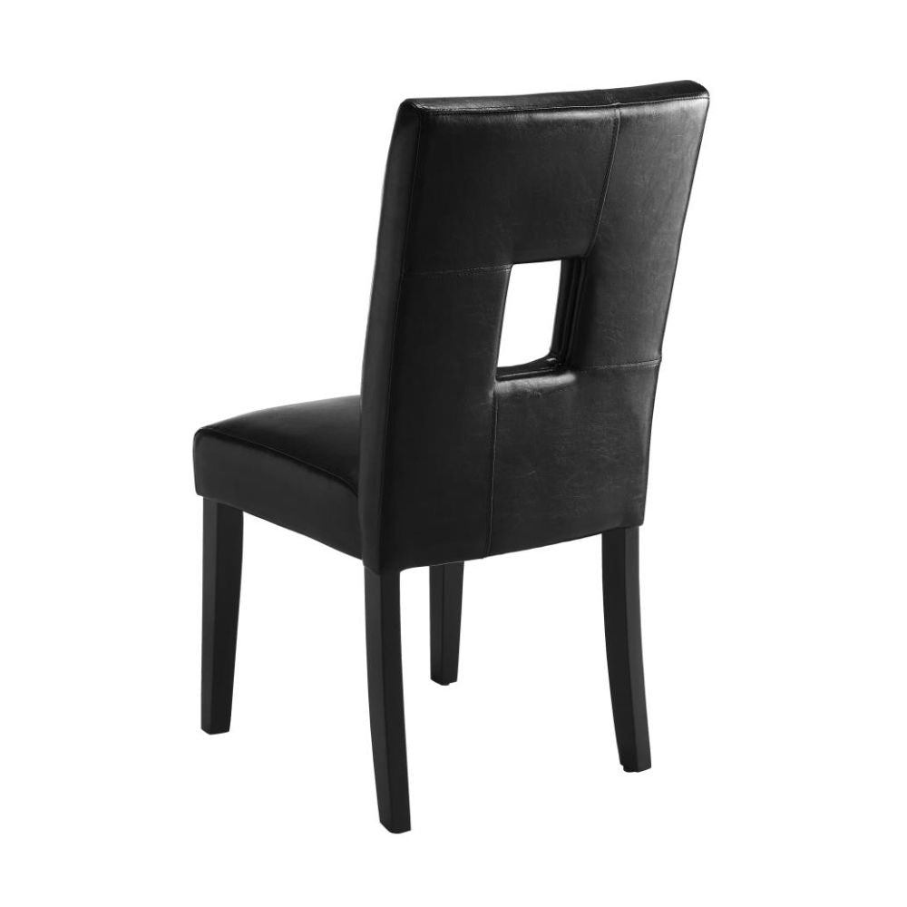 SHANNON Upholstered Dining Side Chair Black (Set of 2)