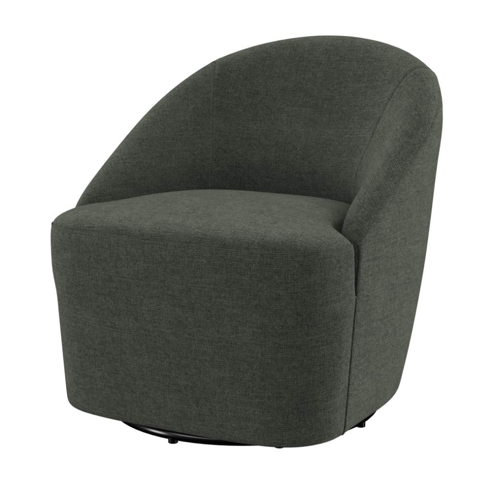 LEON Barrel Accent Swivel Chair Hunter Green