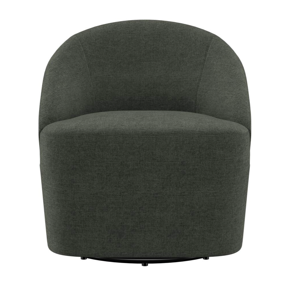 LEON Barrel Accent Swivel Chair Hunter Green