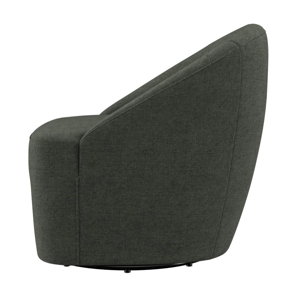 LEON Barrel Accent Swivel Chair Hunter Green