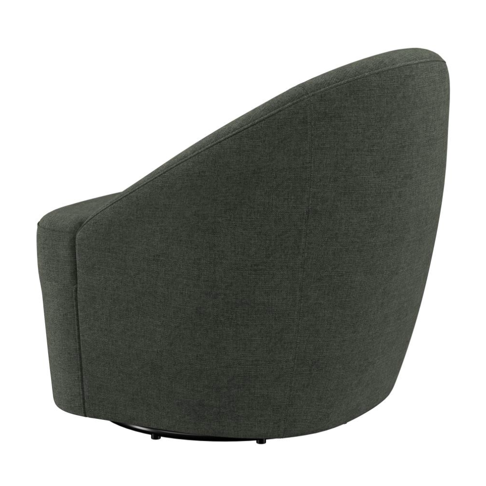 LEON Barrel Accent Swivel Chair Hunter Green