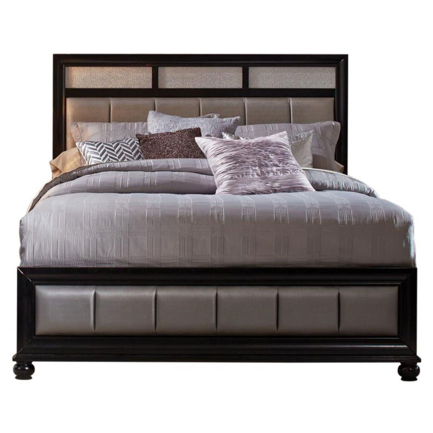 BARZINI Eastern King Upholstered Bed Black