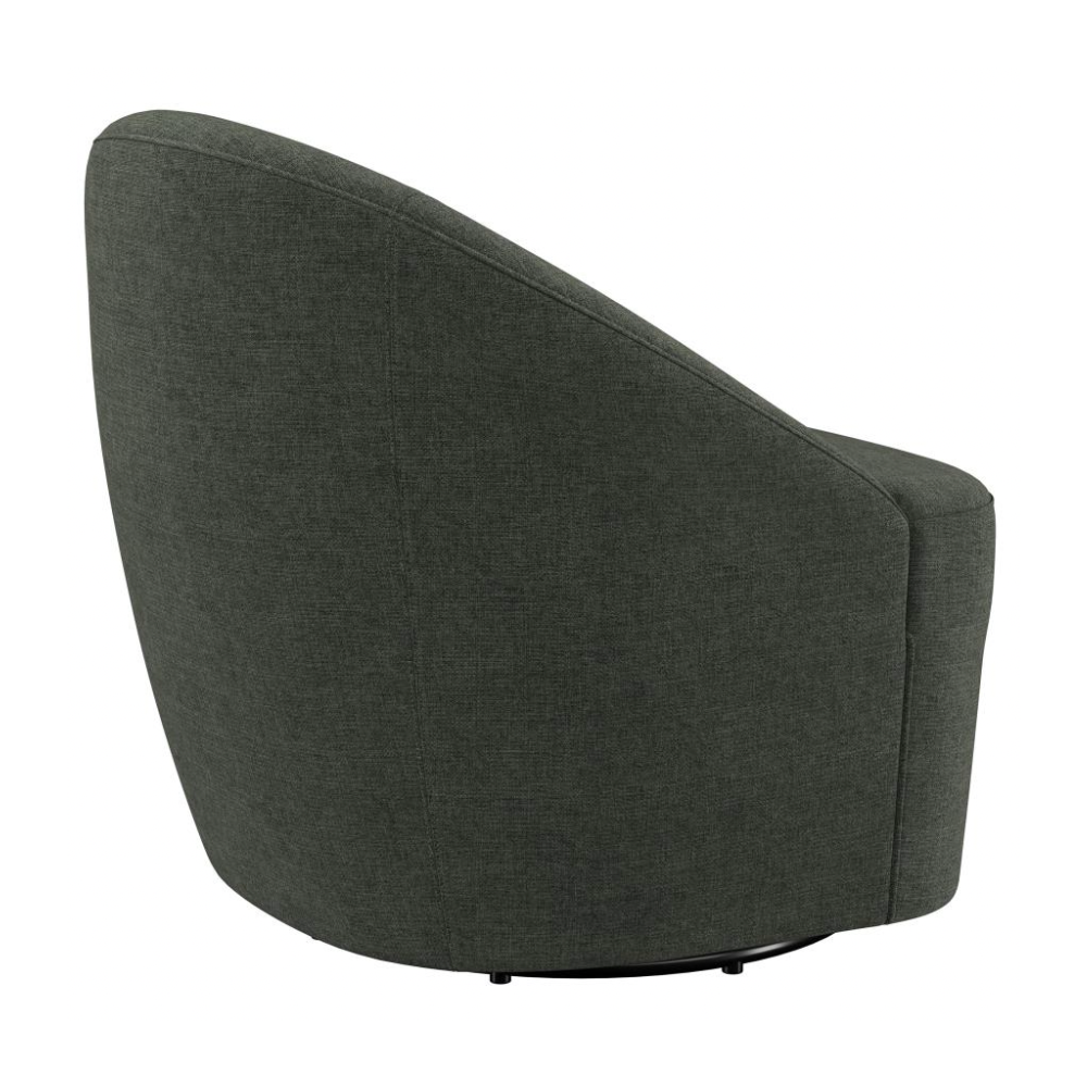 LEON Barrel Accent Swivel Chair Hunter Green