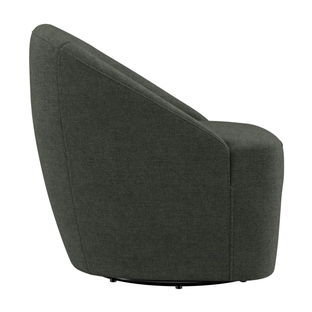 LEON Barrel Accent Swivel Chair Hunter Green