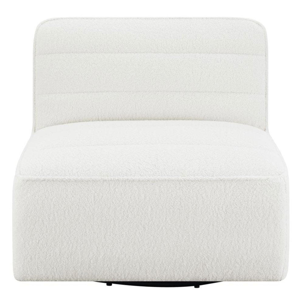 COBIE Upholstered Armless Swivel Chair White