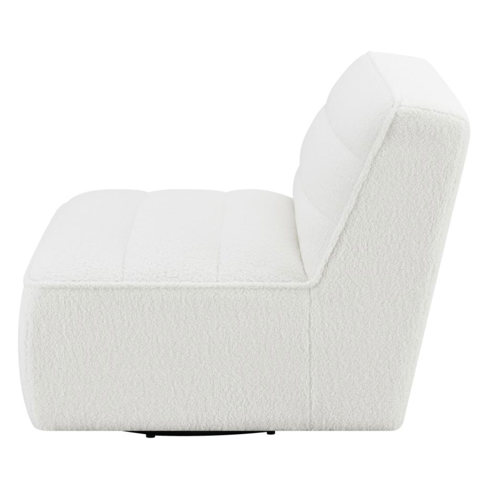 COBIE Upholstered Armless Swivel Chair White