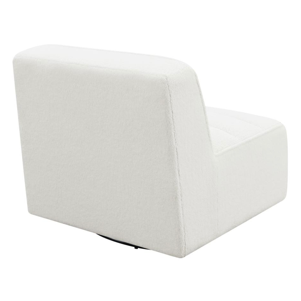 COBIE Upholstered Armless Swivel Chair White