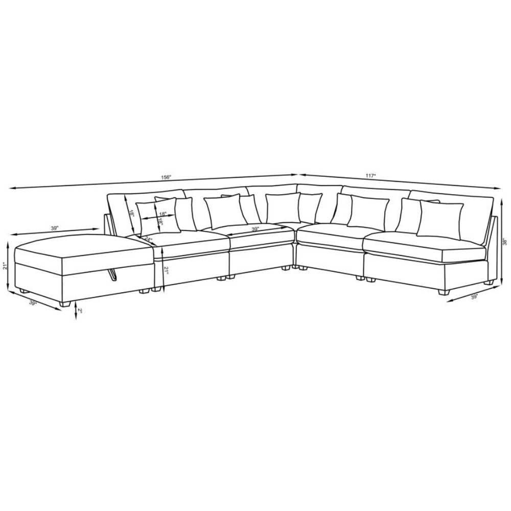 CAMBRIA 4-piece Modular Sectional Sofa