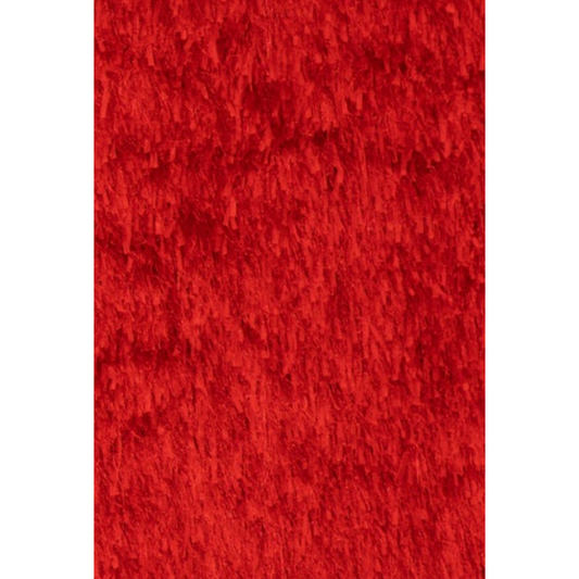 COBY Ribbon Shag Area Rug 4x6 Red