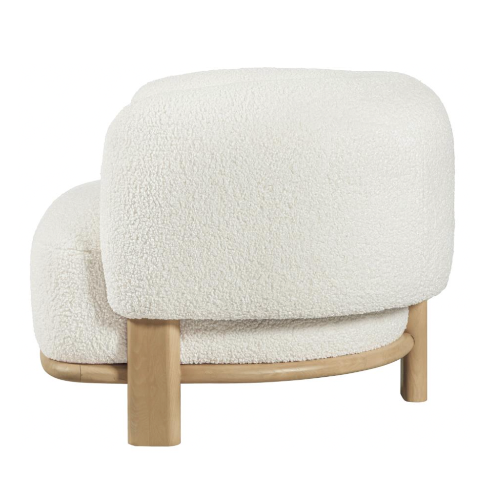 LAWLER Barrel Back Accent Chair Ivory