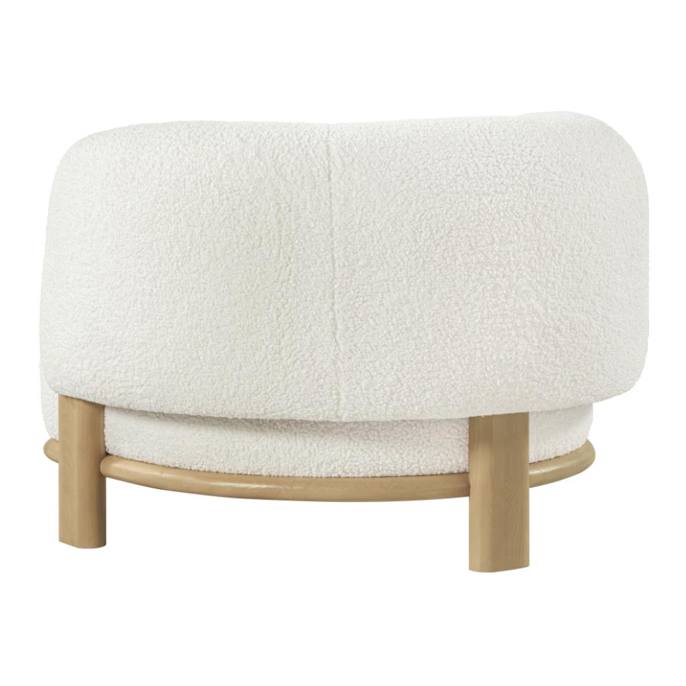 LAWLER Barrel Back Accent Chair Ivory