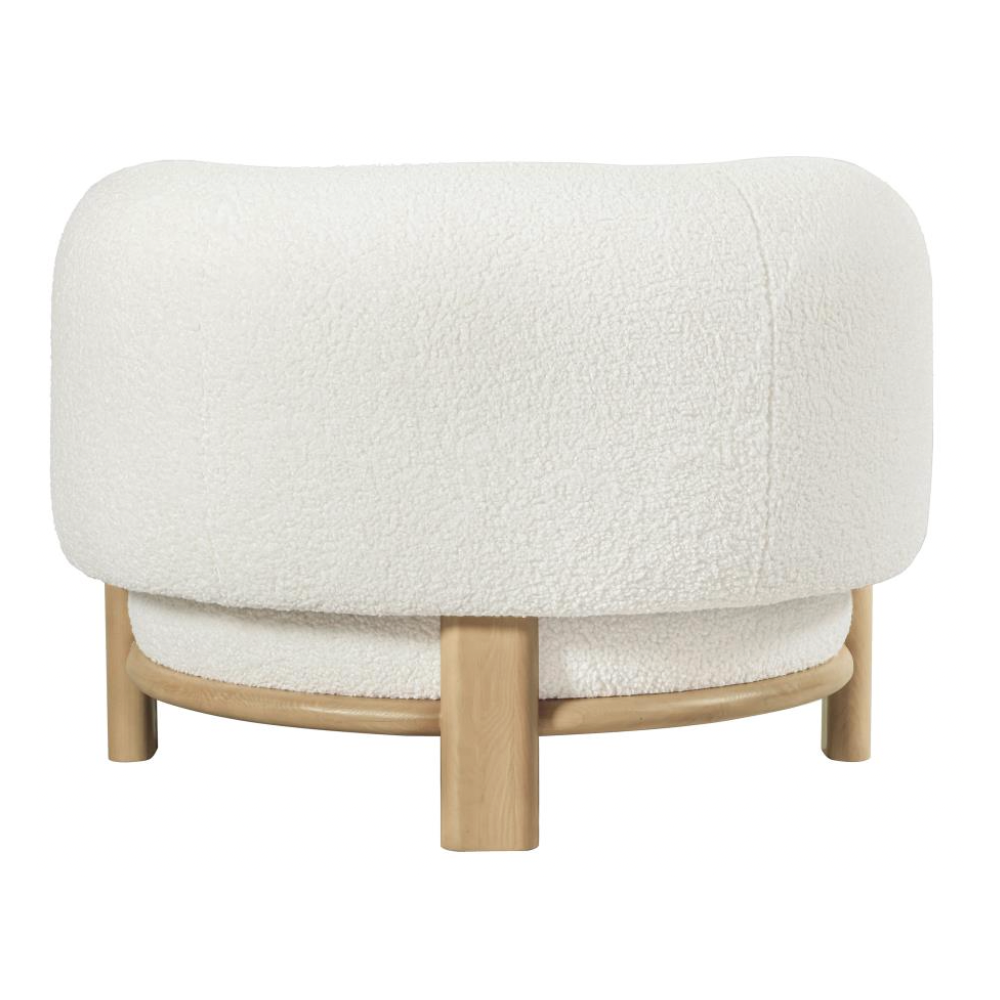 LAWLER Barrel Back Accent Chair Ivory