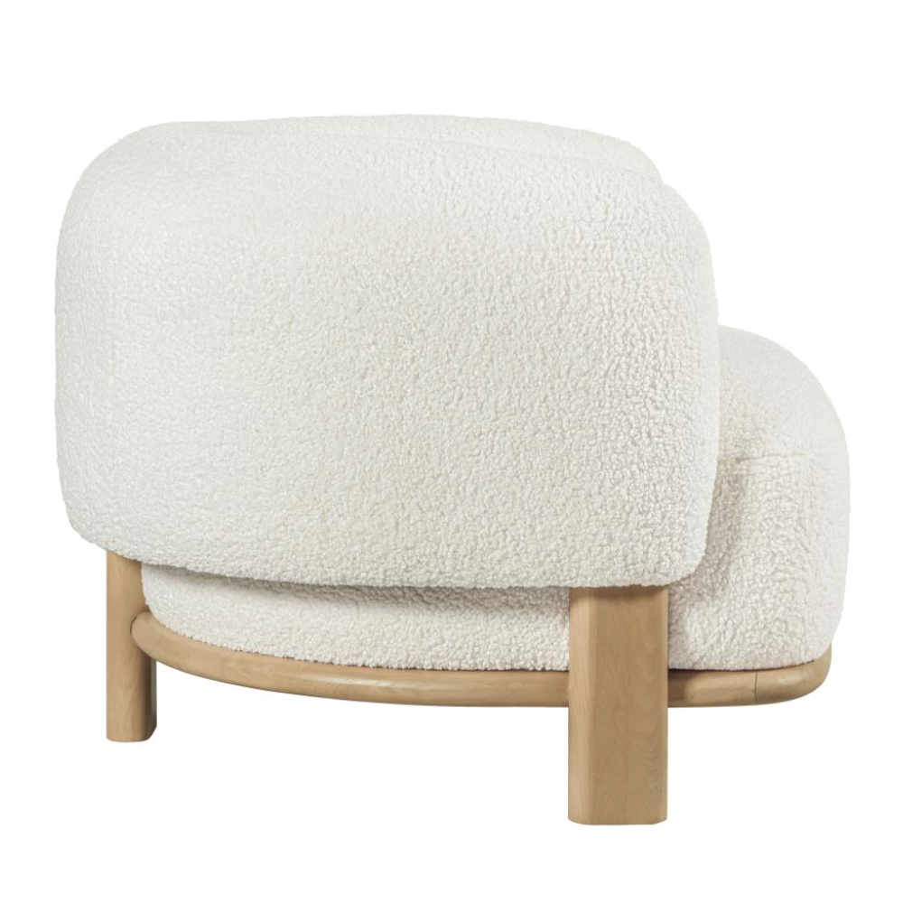 LAWLER Barrel Back Accent Chair Ivory