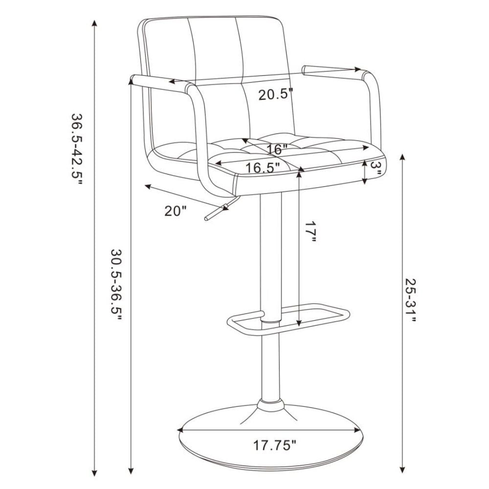 PALOMAR Adjustable Height Bar Stool White