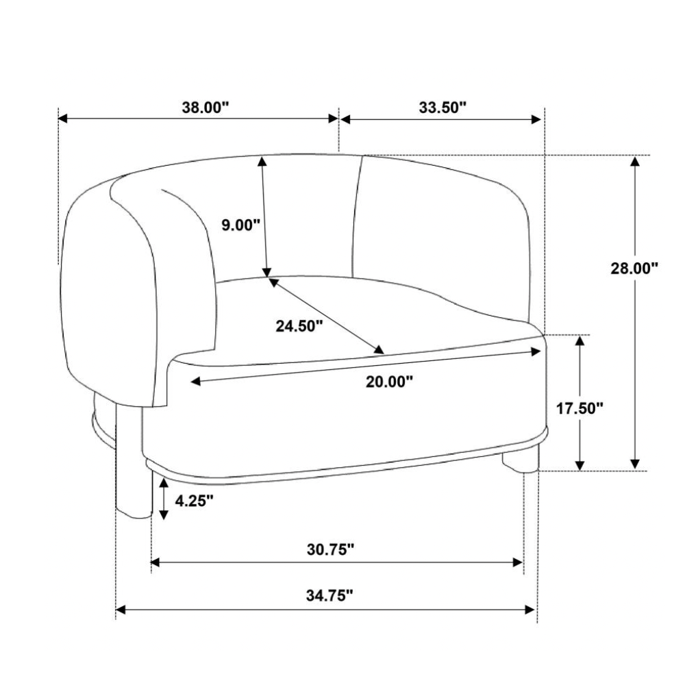 LAWLER Barrel Back Accent Chair Mushroom