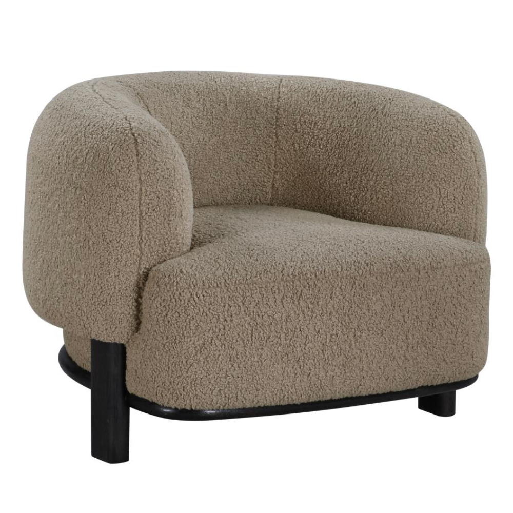 LAWLER Barrel Back Accent Chair Mushroom