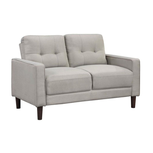 BOWEN Upholstered Track Arm Tufted Loveseat Beige