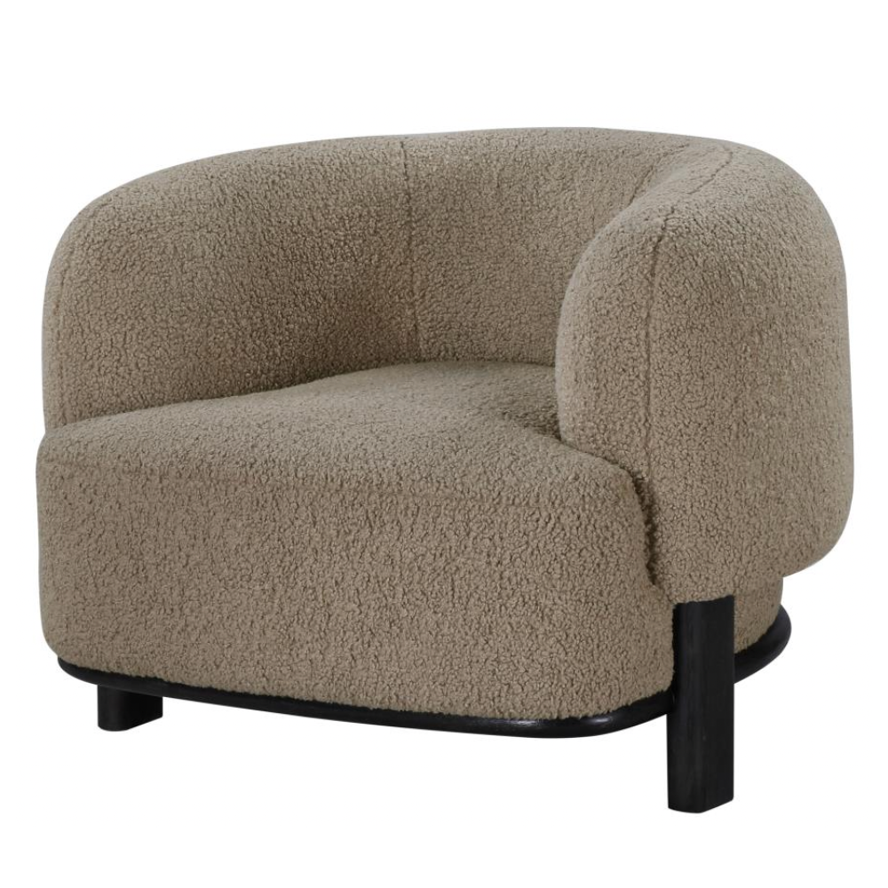 LAWLER Barrel Back Accent Chair Mushroom