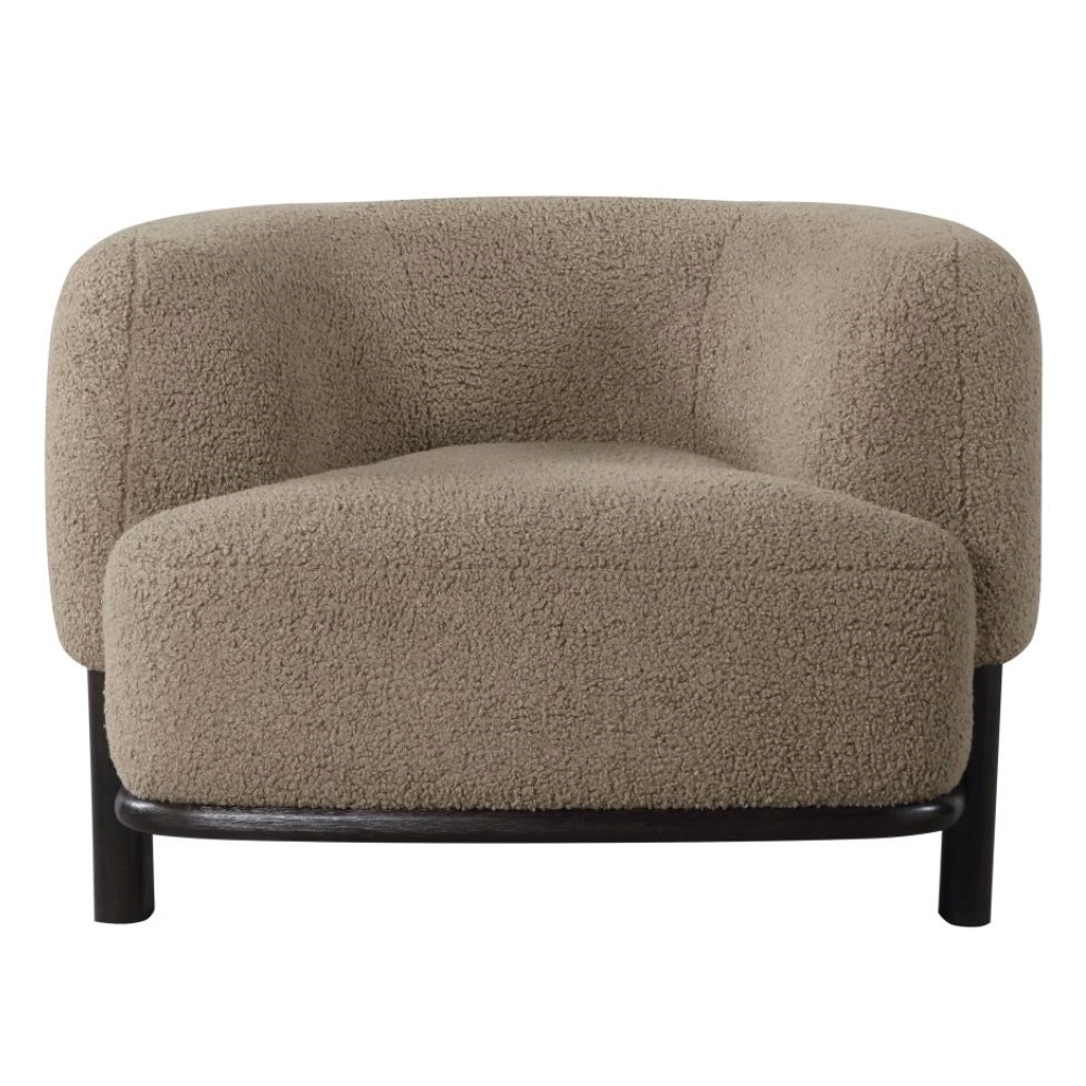 LAWLER Barrel Back Accent Chair Mushroom