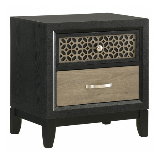 VALENCIA 2-drawer Nightstand Black